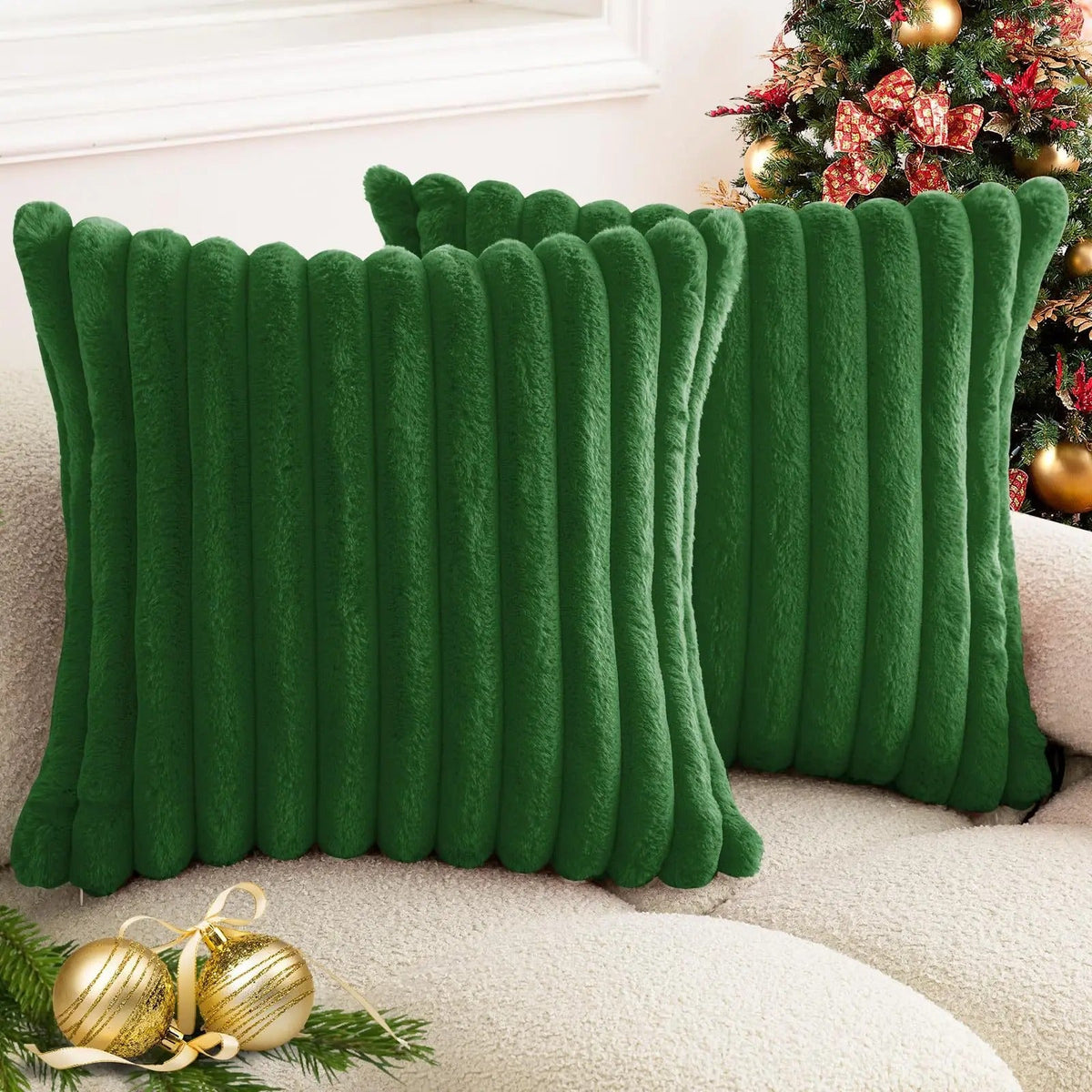 Soft Rib Plush Pillow Cover