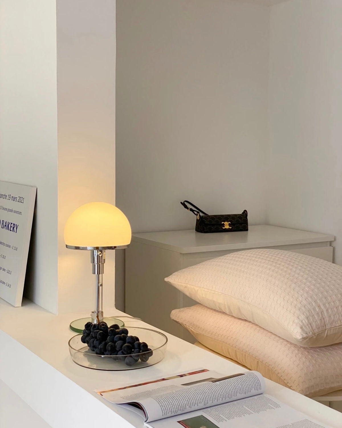 Chrome Mushroom Table Lamp