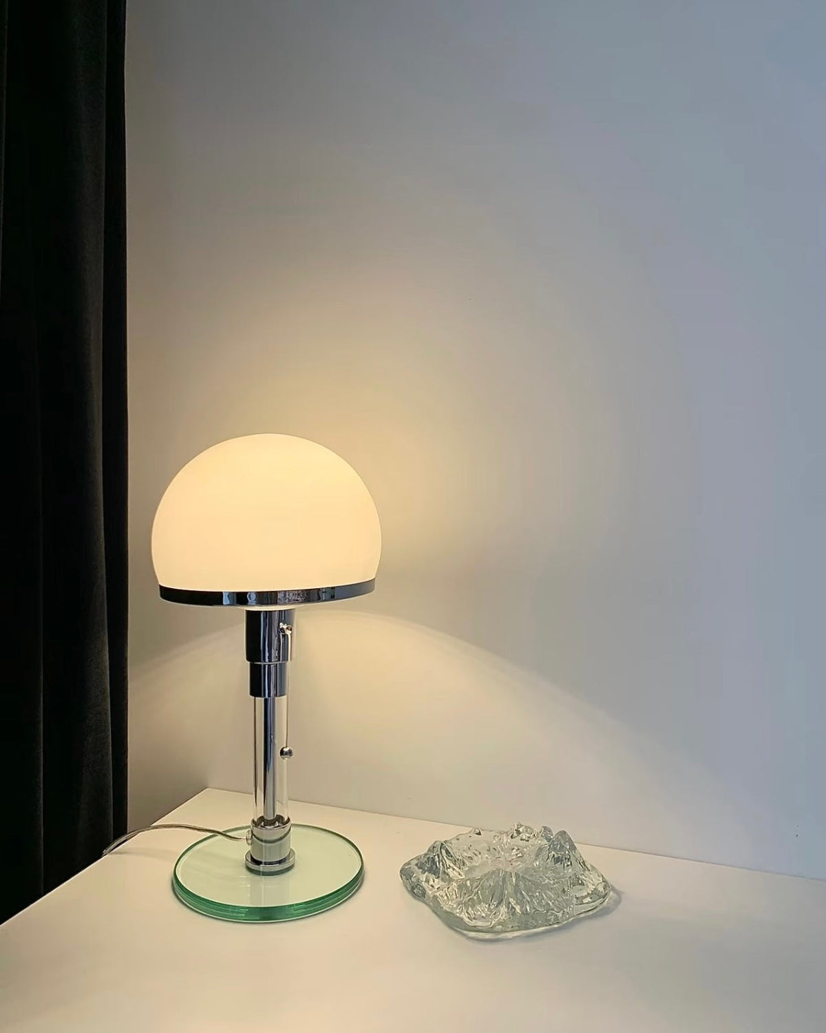 Chrome Mushroom Table Lamp