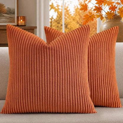 Wide-Rib Corduroy Pillow Covers — Set of 2