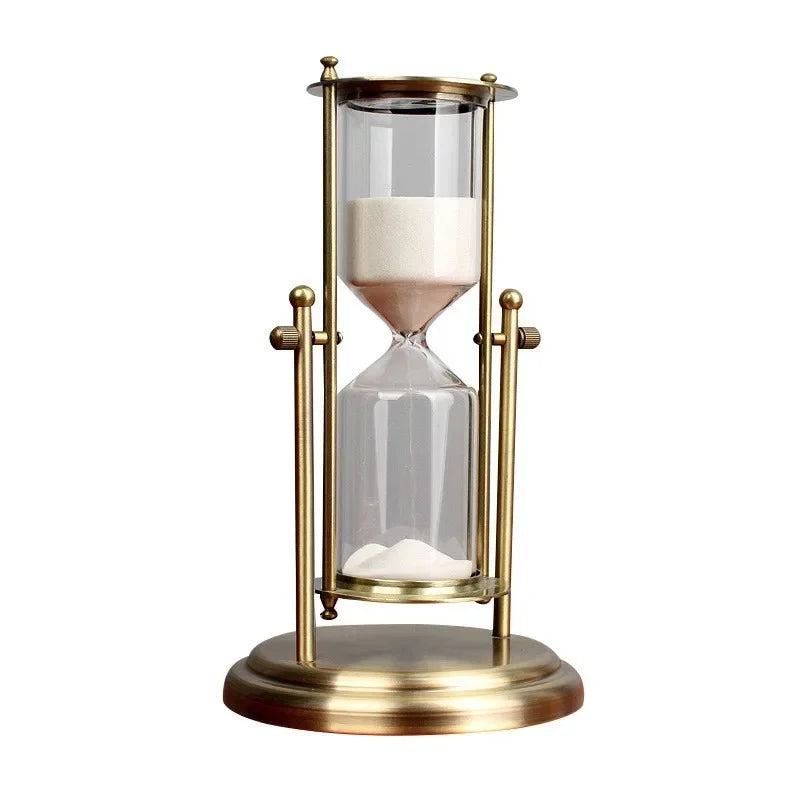 Tempo Hourglass – rotating brass and glass sand timer – STUDIO GONKA