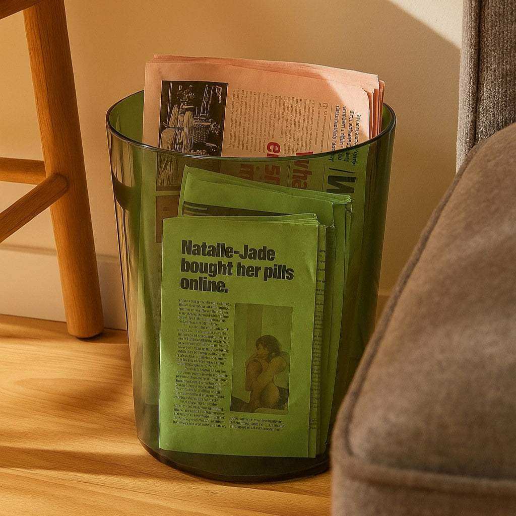 The Minimal Waste Bin – translucent modern trash can – STUDIO GONKA