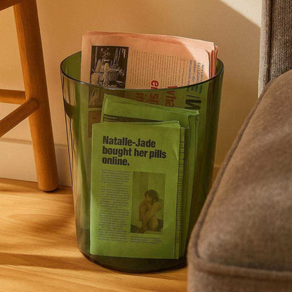 The Minimal Waste Bin – translucent modern trash can – STUDIO GONKA