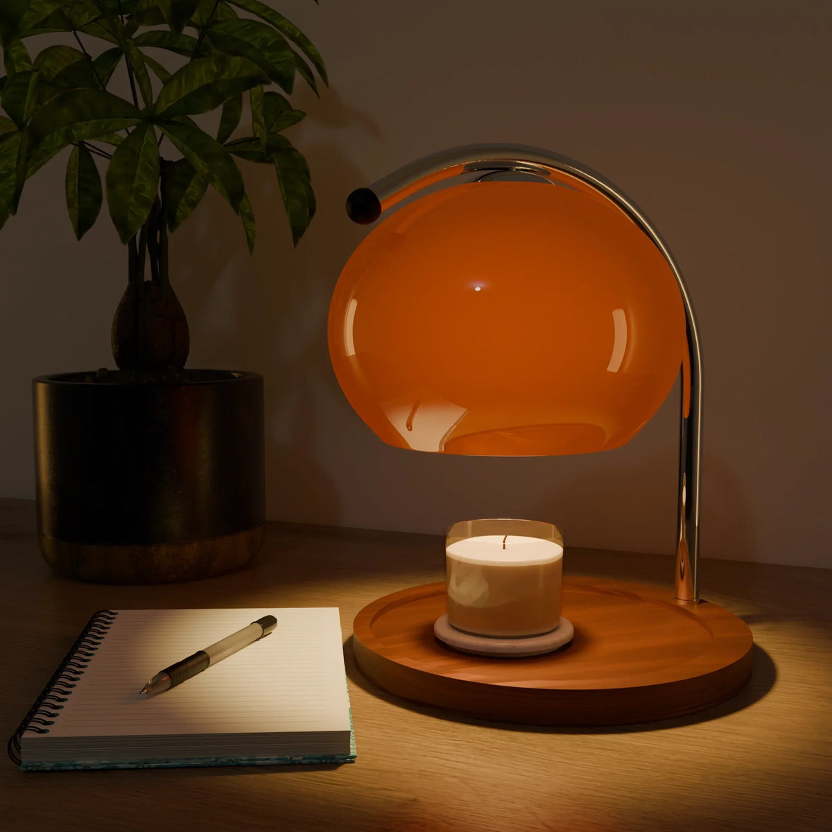 Tangerine Retro Candle Warmer Lamp