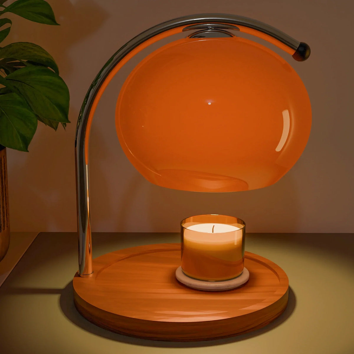 Tangerine Retro Candle Warmer Lamp