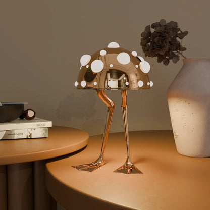 The Waddle Lamp – sculptural polished metal table lamp – STUDIO GONKA