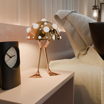 The Waddle Lamp – sculptural polished metal table lamp – STUDIO GONKA