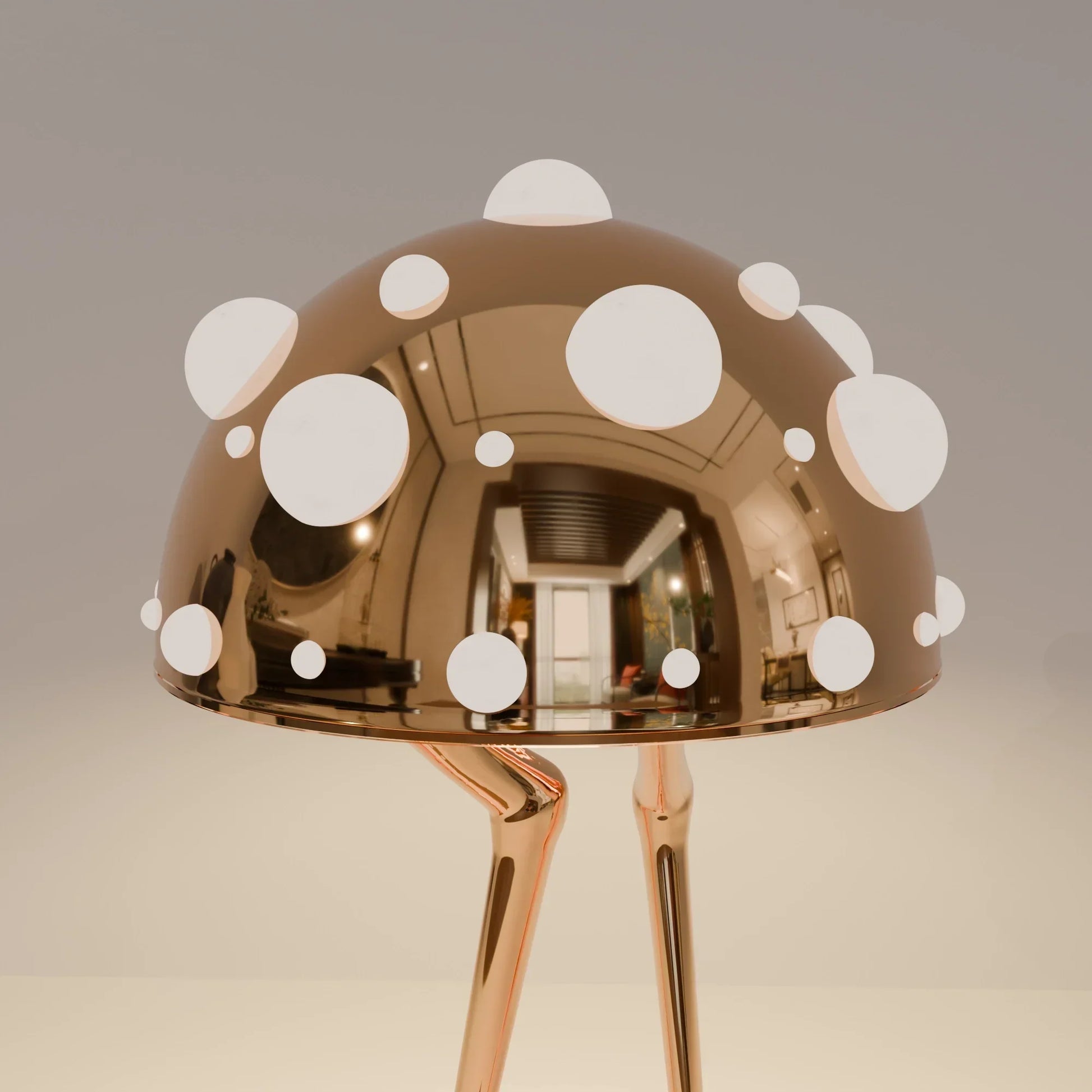 The Waddle Lamp – sculptural polished metal table lamp – STUDIO GONKA