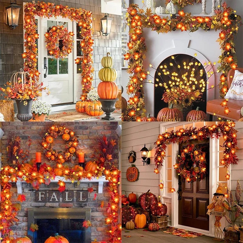 Harvest Glow Pumpkin Garland