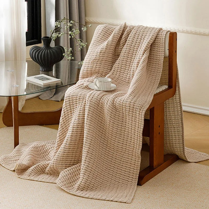 Waffle Knit Throw Blanket