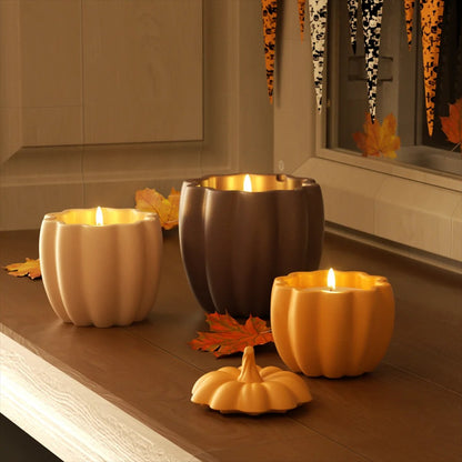 Harvest Pumpkin Candle Molds— Set of 3