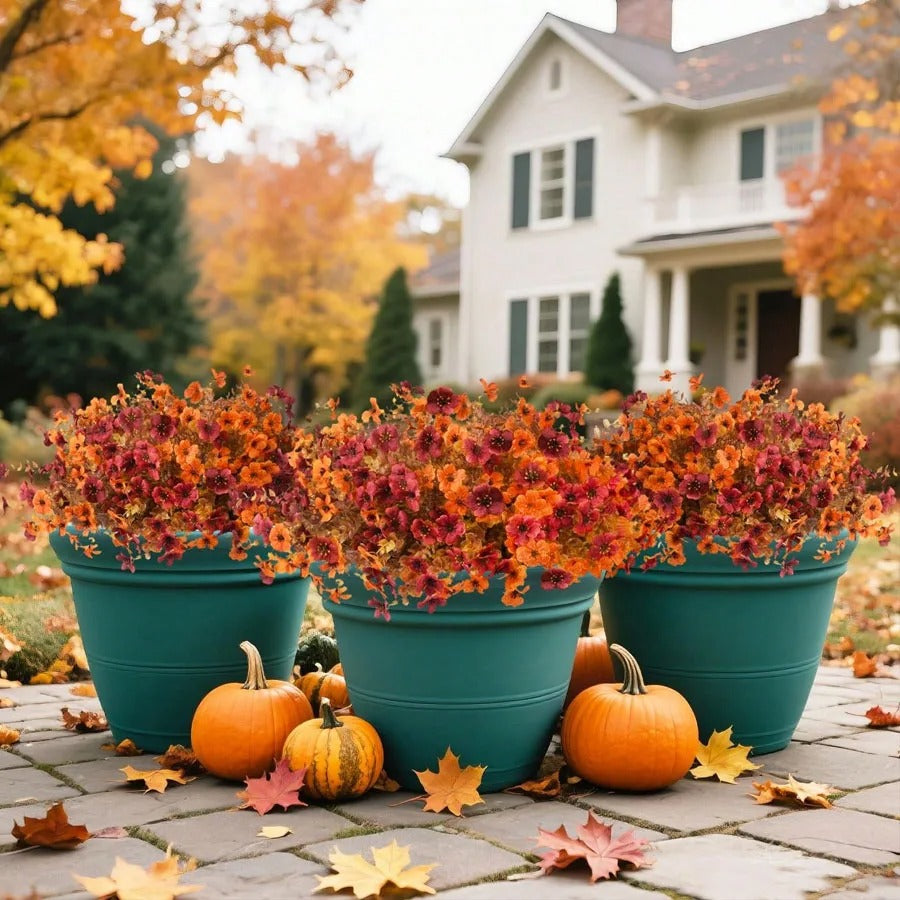 Artificial Fall Flower Branches — Set of 4