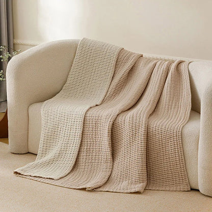 Waffle Knit Throw Blanket