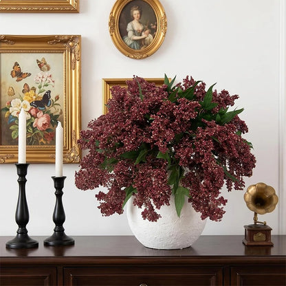 Burgundy Berry Branches — Set of 6