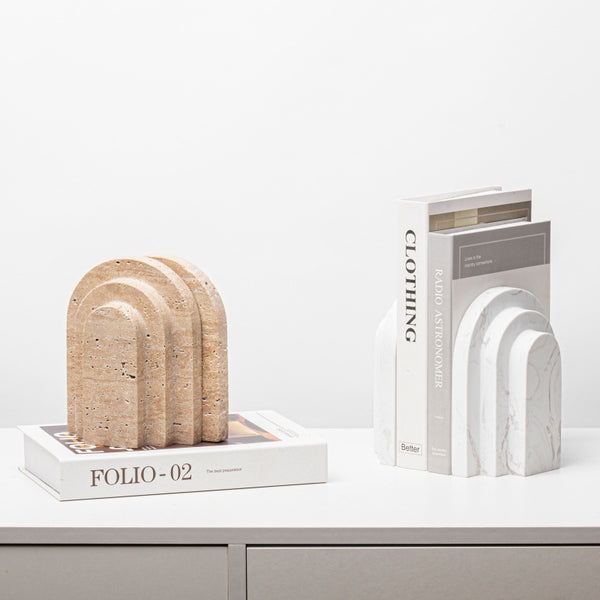 Marble Geo Bookends