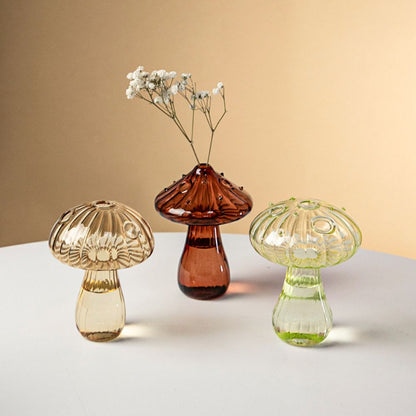 Lucid Mushroom glass sculpture in colored crystal glass – STUDIO GONKA