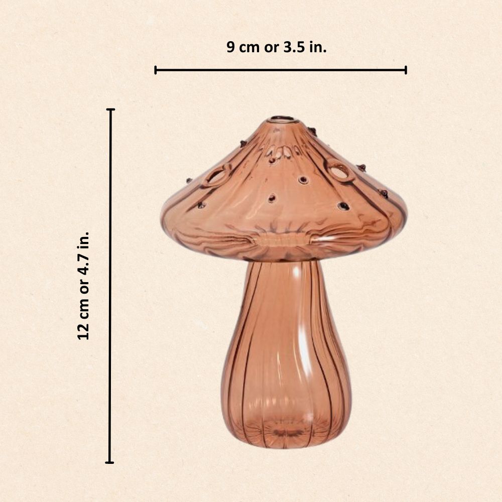Lucid Mushroom glass sculpture in colored crystal glass – STUDIO GONKA