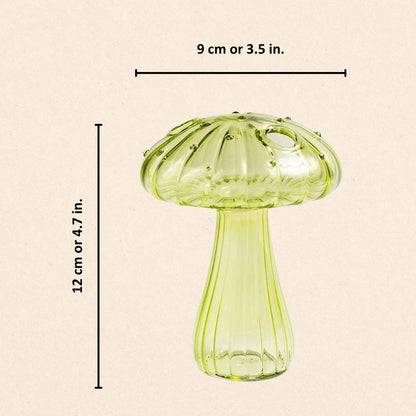 Lucid Mushroom glass sculpture in colored crystal glass – STUDIO GONKA