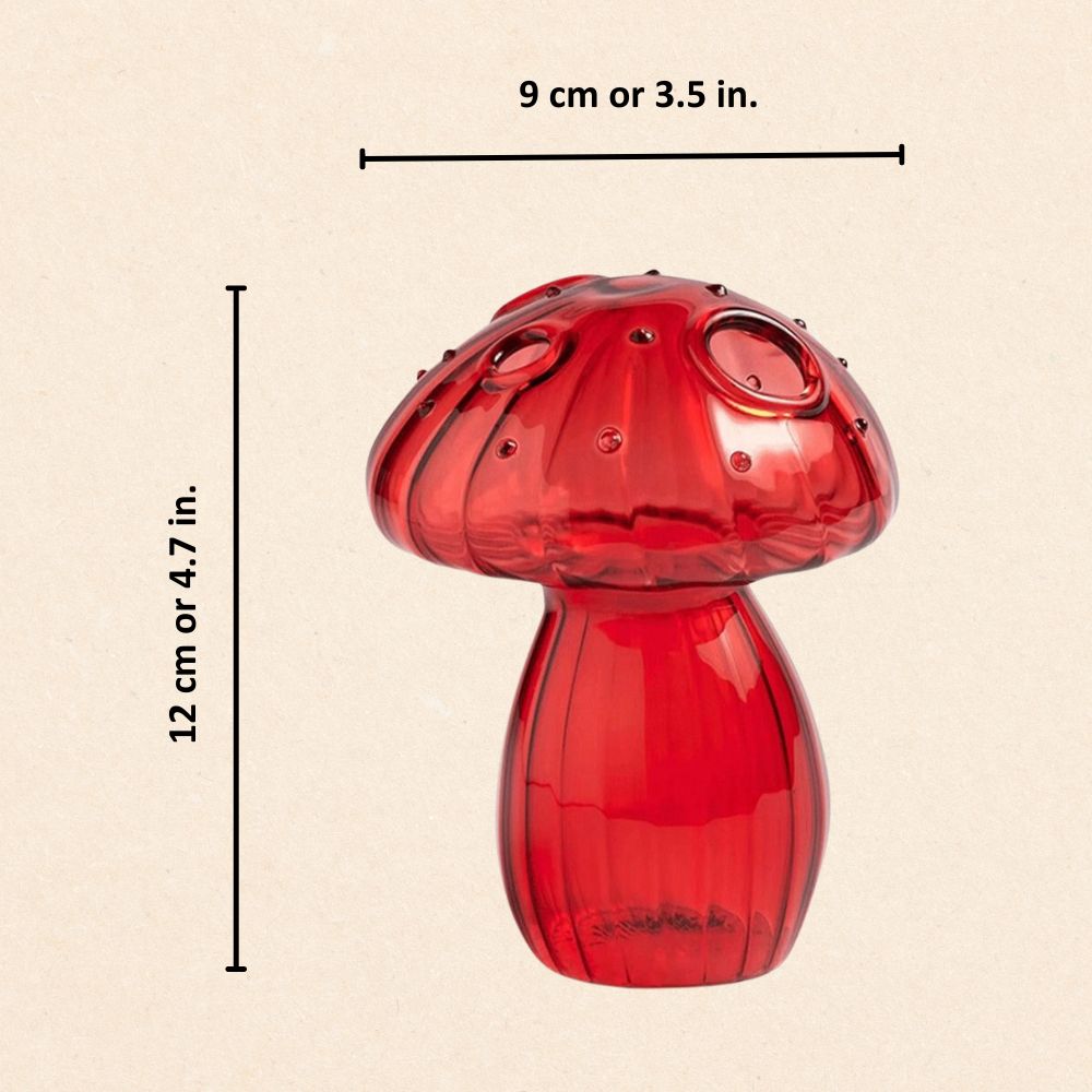 Lucid Mushroom glass sculpture in colored crystal glass – STUDIO GONKA