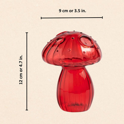 Lucid Mushroom glass sculpture in colored crystal glass – STUDIO GONKA
