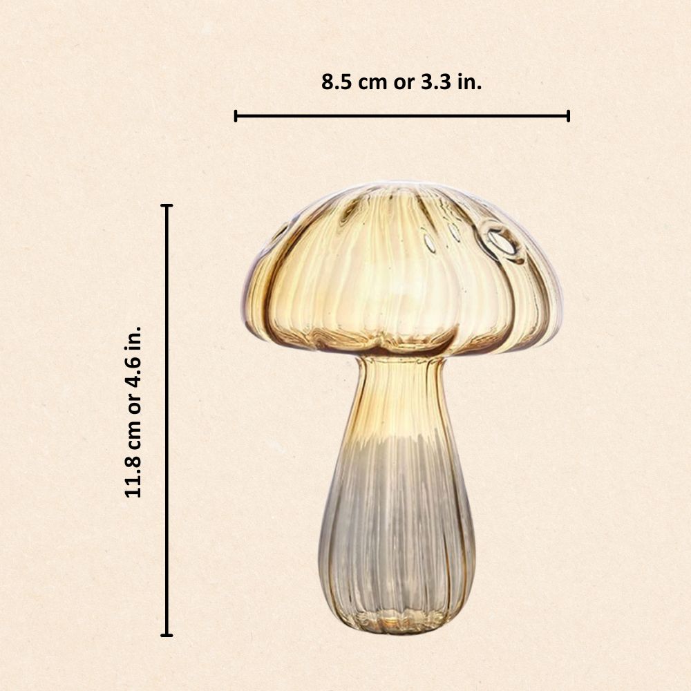 Lucid Mushroom glass sculpture in colored crystal glass – STUDIO GONKA