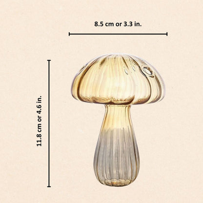 Lucid Mushroom glass sculpture in colored crystal glass – STUDIO GONKA