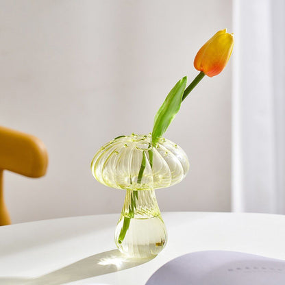Lucid Mushroom glass sculpture in colored crystal glass – STUDIO GONKA