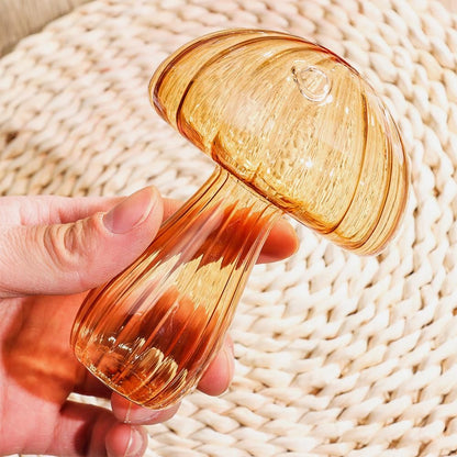 Lucid Mushroom glass sculpture in colored crystal glass – STUDIO GONKA