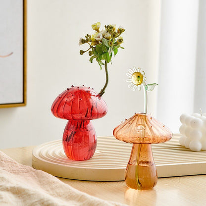 Lucid Mushroom glass sculpture in colored crystal glass – STUDIO GONKA