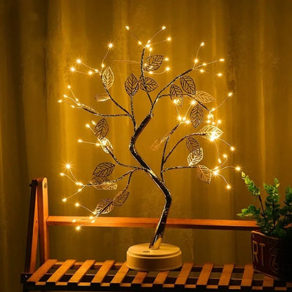 Golden Leaf LED Tree