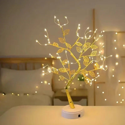 Golden Leaf LED Tree