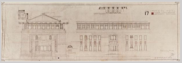 Imperial Hotel Drawing Pillow