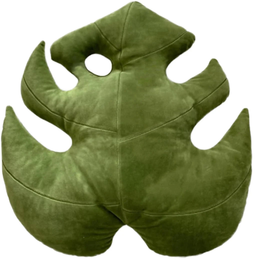 Sculptural Leaf Accent Pillow