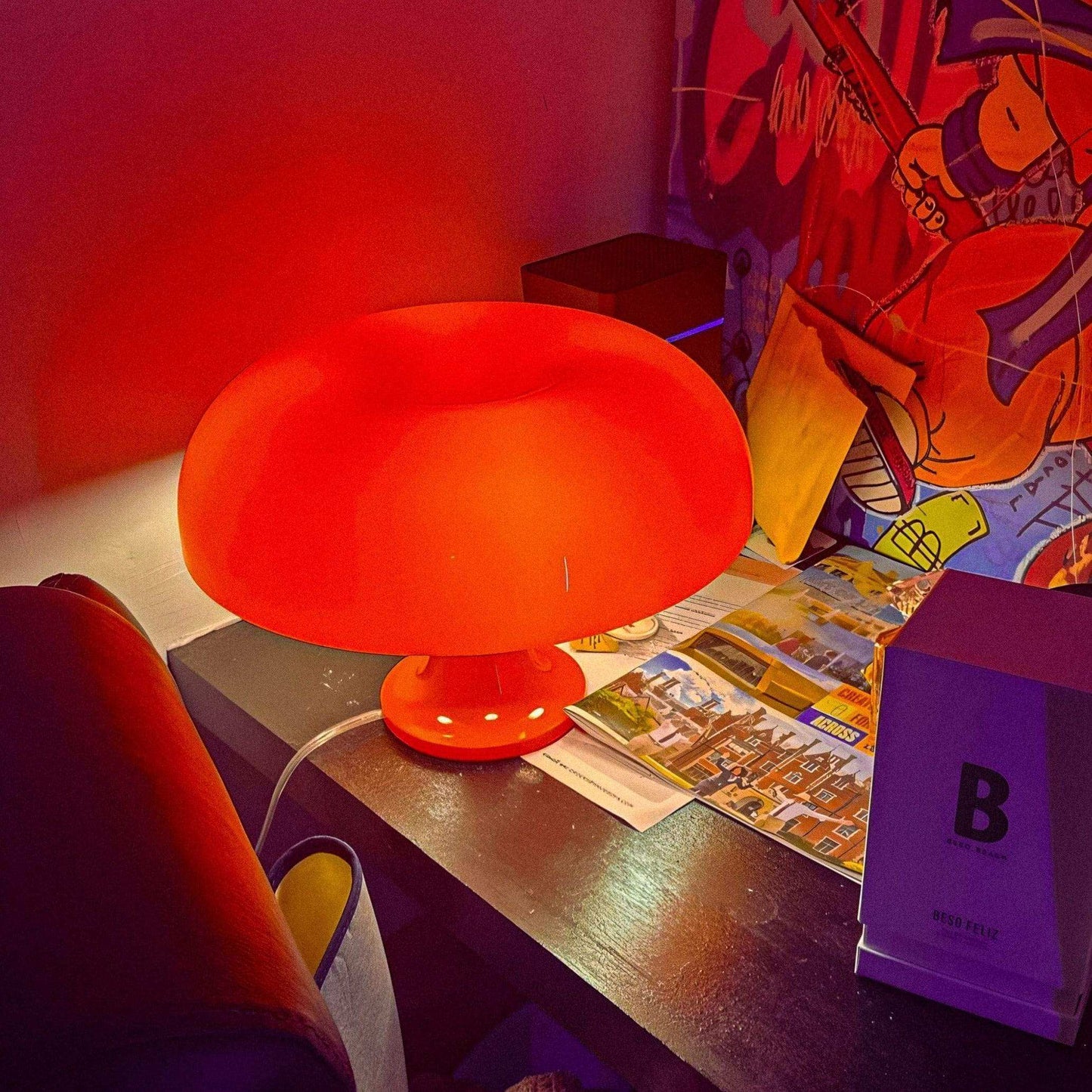 Vintage mushroom table lamp with four-bulb dome shade – STUDIO GONKA