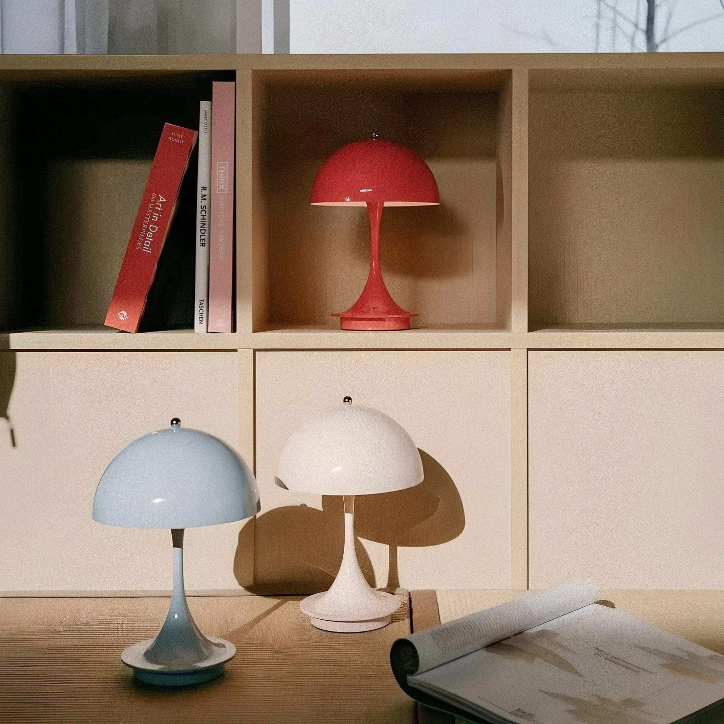 Luna Desk Lamp – minimalist rechargeable mushroom lamp – STUDIO GONKA