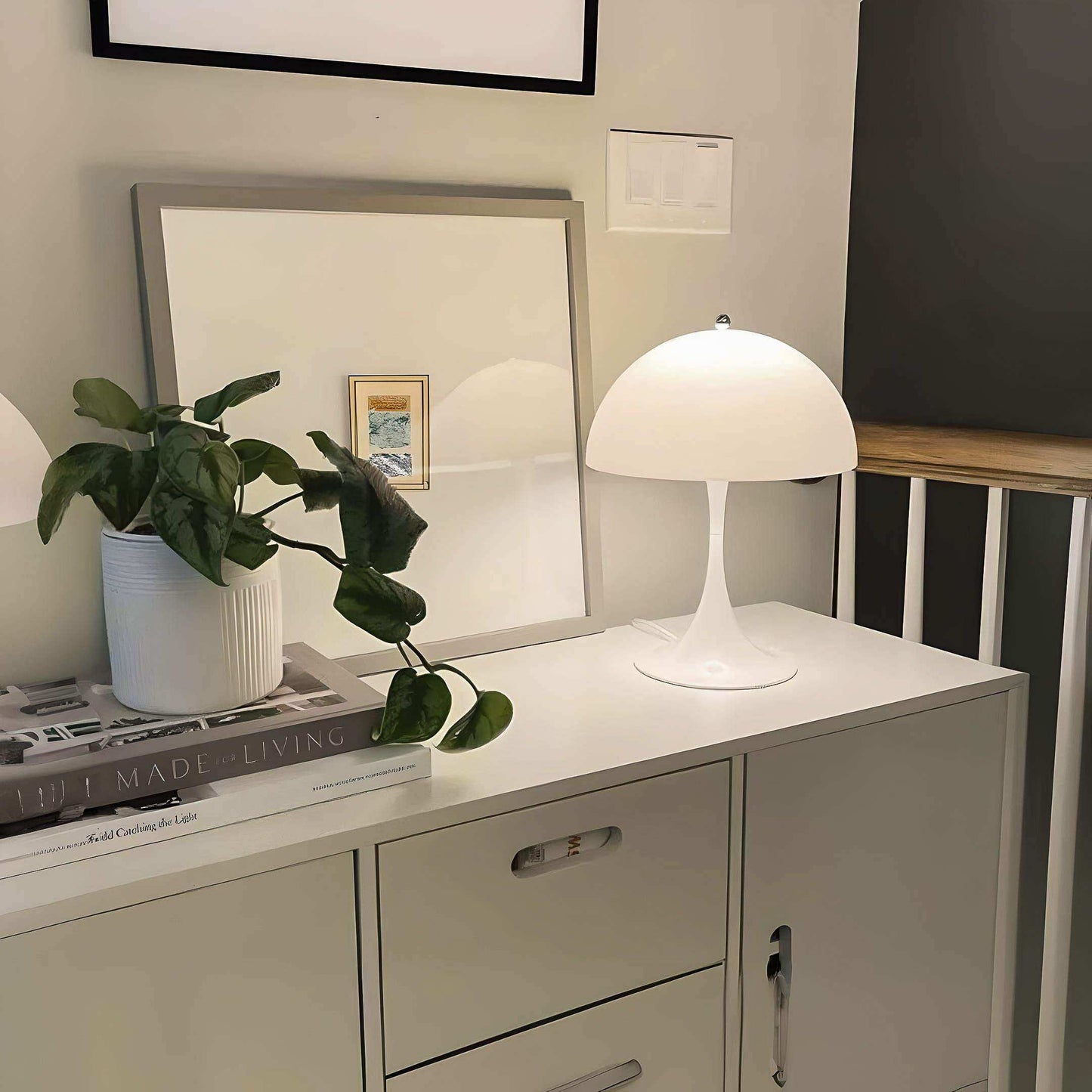 Luna Desk Lamp – minimalist rechargeable mushroom lamp – STUDIO GONKA
