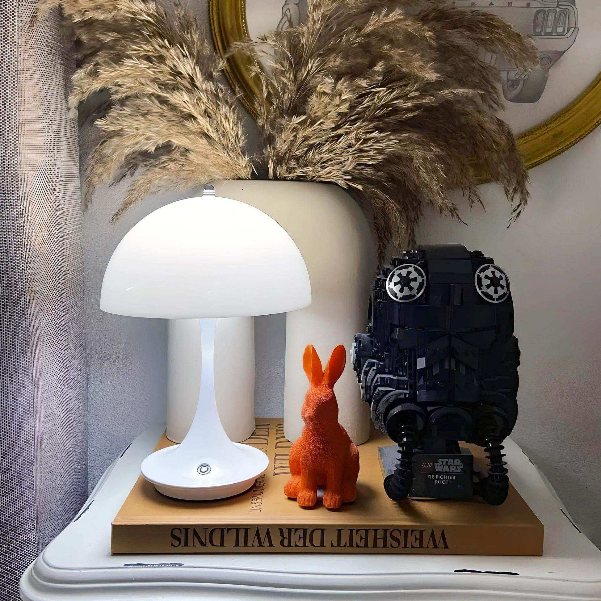 Luna Desk Lamp – minimalist rechargeable mushroom lamp – STUDIO GONKA