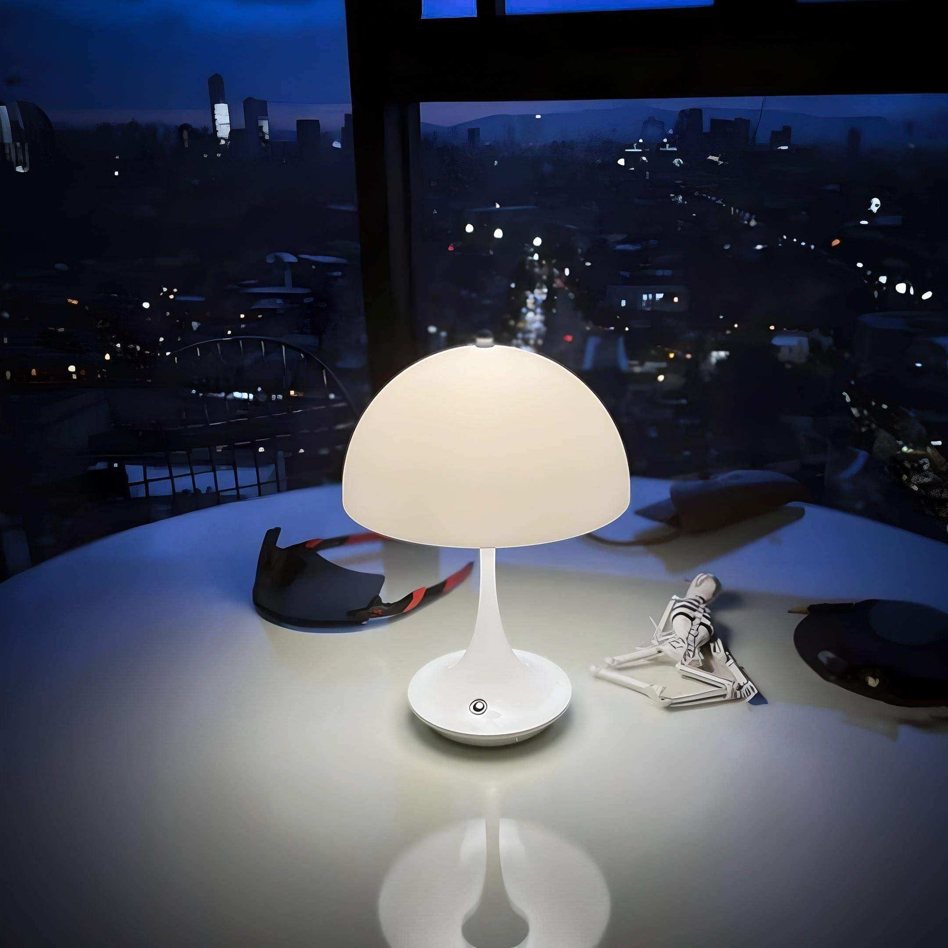 Luna Desk Lamp – minimalist rechargeable mushroom lamp – STUDIO GONKA