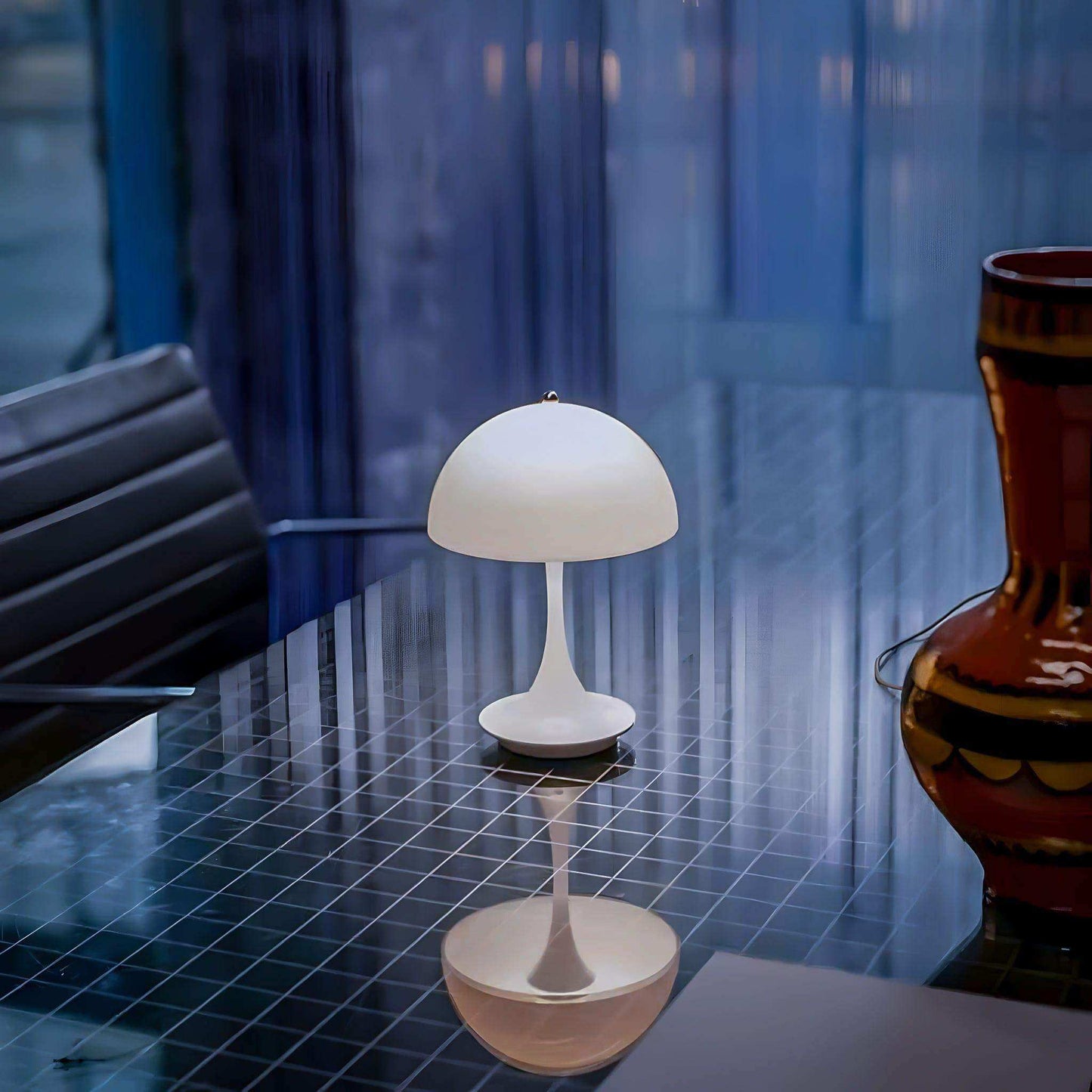 Luna Desk Lamp – minimalist rechargeable mushroom lamp – STUDIO GONKA