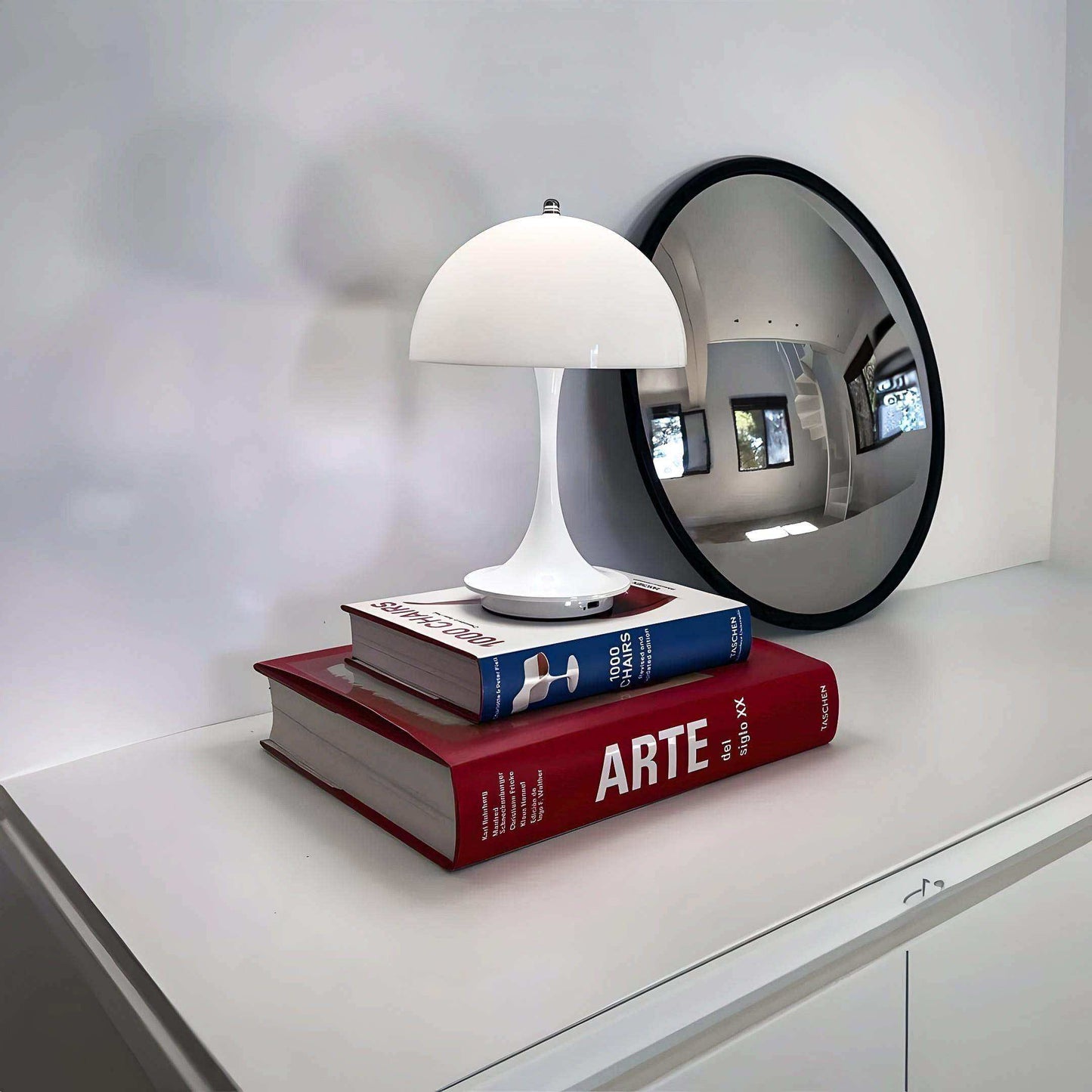 Luna Desk Lamp – minimalist rechargeable mushroom lamp – STUDIO GONKA