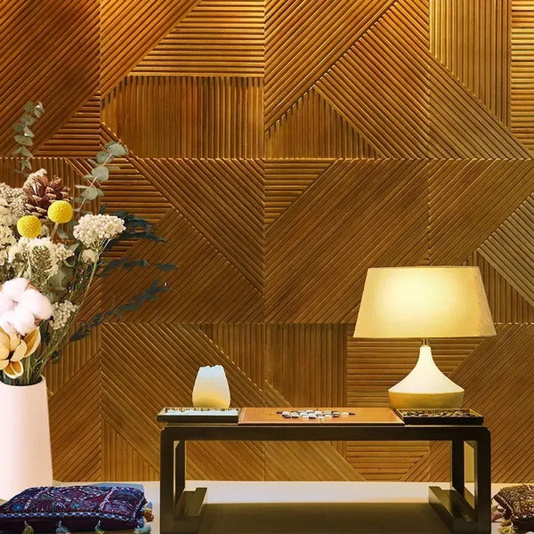 Vertical Oak Grille 3D Wall Panel