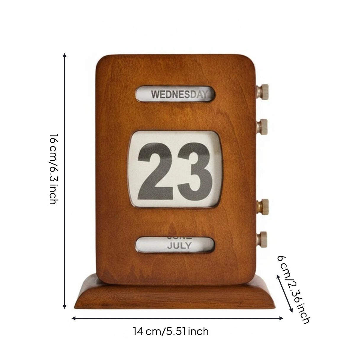 Maison No. 23 Perpetual Wood Desk Calendar
