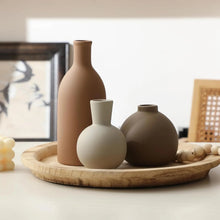 Rustic Ceramic Vase Trio
