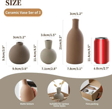 Rustic Ceramic Vase Trio