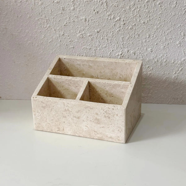 Luxury Travertine Multi-Level Vanity Tray