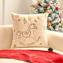 Plush Embroidered Pillow