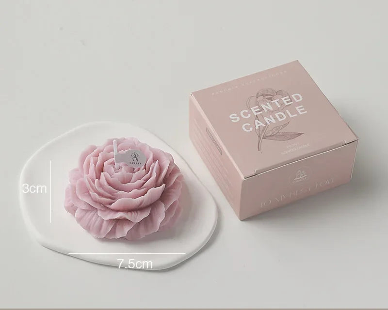 Peony Bloom Sculptural Scented Candle