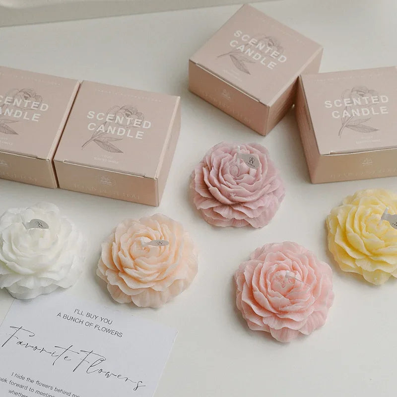 Peony Bloom Sculptural Scented Candle