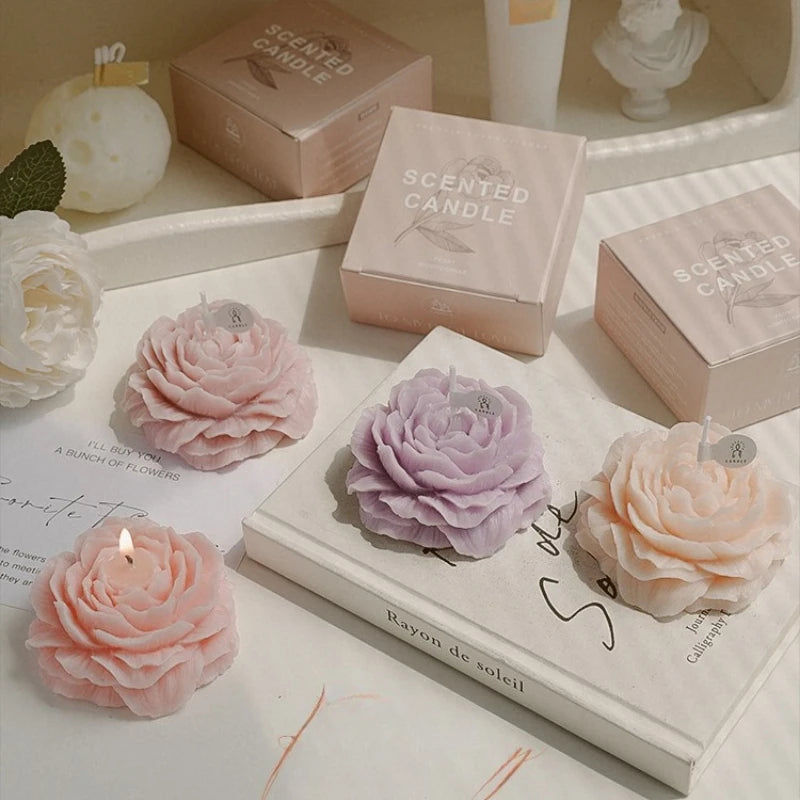 Peony Bloom Sculptural Scented Candle