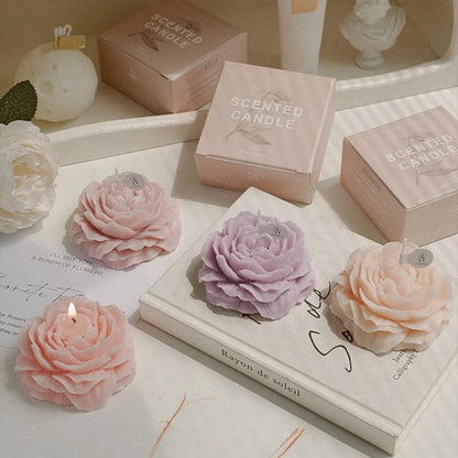 Peony Bloom Sculptural Scented Candle